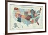 USA Modern Blue-Michael Mullan-Framed Art Print