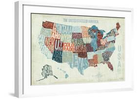 USA Modern Blue-Michael Mullan-Framed Art Print