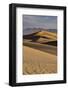 USA, Mojave Trails National Monument, California. Windblown sand dunes, mountains, and clouds.-Judith Zimmerman-Framed Photographic Print