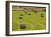 Usa, Montana. Bales, or Rounds, of hay in a field that has just been harvested.-Tom Haseltine-Framed Photographic Print