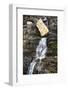 USA, Montana. Boulder and waterfall in Glacier National Park.-Judith Zimmerman-Framed Photographic Print