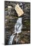 USA, Montana. Boulder and waterfall in Glacier National Park.-Judith Zimmerman-Mounted Photographic Print
