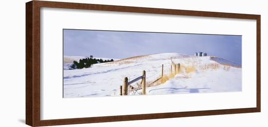 USA, Montana, farm, winter-Panoramic Images-Framed Photographic Print