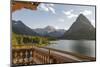 USA, Montana, Glacier Lakeside Balcony at Many Glacier Lodge-Trish Drury-Mounted Photographic Print