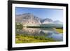 USA, Montana, Glacier Mountains Reflected on Lake Sherbourne-Trish Drury-Framed Photographic Print