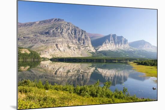 USA, Montana, Glacier Mountains Reflected on Lake Sherbourne-Trish Drury-Mounted Photographic Print