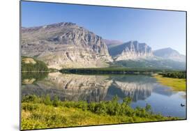 USA, Montana, Glacier Mountains Reflected on Lake Sherbourne-Trish Drury-Mounted Photographic Print