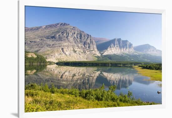 USA, Montana, Glacier Mountains Reflected on Lake Sherbourne-Trish Drury-Framed Photographic Print