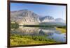 USA, Montana, Glacier Mountains Reflected on Lake Sherbourne-Trish Drury-Framed Photographic Print