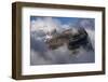 USA, Montana, Glacier National Park. Clearing rainstorm on mountain.-Jaynes Gallery-Framed Photographic Print