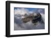 USA, Montana, Glacier National Park. Clearing rainstorm on mountain.-Jaynes Gallery-Framed Photographic Print