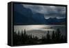 USA, Montana, Glacier National Park. Fall storm above St. Mary Lake.-Jaynes Gallery-Framed Stretched Canvas