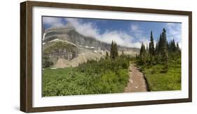 USA, Montana, Glacier National Park. Hiking trail and landscape.-Don Grall-Framed Photographic Print