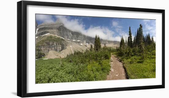 USA, Montana, Glacier National Park. Hiking trail and landscape.-Don Grall-Framed Photographic Print