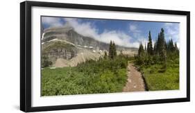 USA, Montana, Glacier National Park. Hiking trail and landscape.-Don Grall-Framed Photographic Print