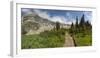 USA, Montana, Glacier National Park. Hiking trail and landscape.-Don Grall-Framed Photographic Print