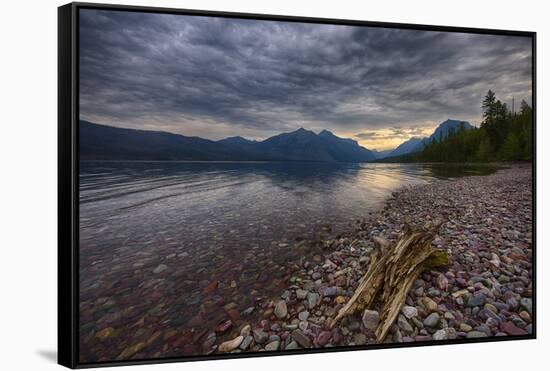 USA, Montana, Glacier National Park, Lake Macdonald-Rona Schwarz-Framed Stretched Canvas