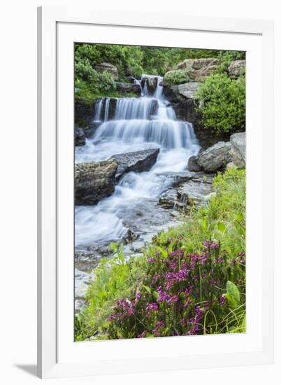USA, Montana, Glacier National Park. Lunch Creek cascade.-Jaynes Gallery-Framed Photographic Print