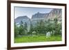 USA, Montana, Glacier National Park. Mountain goat grazing in meadow.-Jaynes Gallery-Framed Photographic Print