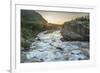 USA, Montana, Glacier National Park. Swiftcurrent Falls stream at sunrise.-Jaynes Gallery-Framed Photographic Print