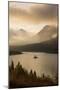 USA, Montana, Glacier NP. Sunrise pierces clouds over St. Mary Lake.-Don Grall-Mounted Photographic Print