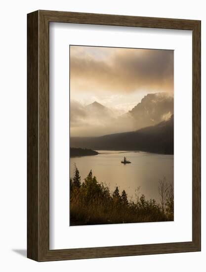 USA, Montana, Glacier NP. Sunrise pierces clouds over St. Mary Lake.-Don Grall-Framed Photographic Print