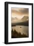 USA, Montana, Glacier NP. Sunrise pierces clouds over St. Mary Lake.-Don Grall-Framed Photographic Print