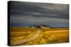 USA, Montana. Highway En Route to Helena from Glacier National Park on Stormy Day-Rona Schwarz-Stretched Canvas
