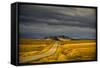 USA, Montana. Highway En Route to Helena from Glacier National Park on Stormy Day-Rona Schwarz-Framed Stretched Canvas