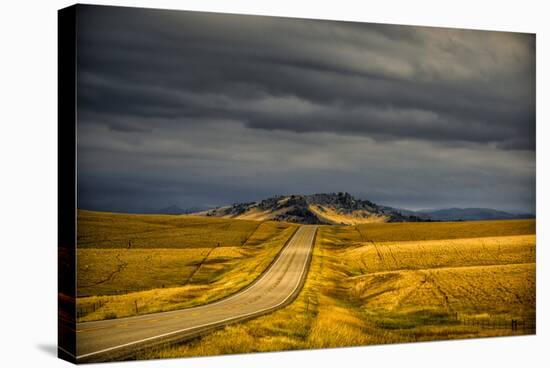 USA, Montana. Highway En Route to Helena from Glacier National Park on Stormy Day-Rona Schwarz-Stretched Canvas