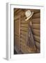 USA, Montana, Livingston, cowboy hat and chaps hanging on barn wall.-Merrill Images-Framed Photographic Print