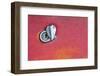 USA, Montana. Missoula, Ft. Missoula Park, Lock on Door of Old Truck-Hollice Looney-Framed Photographic Print