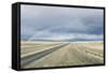 USA, Montana, Near Missoula, Rainbow over I-90-Rob Tilley-Framed Stretched Canvas