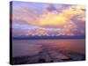 USA, Montana. Sunset over Flathead Lake.-Steve Terrill-Stretched Canvas