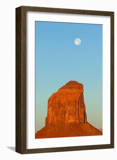 USA, Monument Valley, Rock and Full Moon-Catharina Lux-Framed Photographic Print