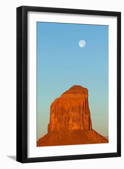 USA, Monument Valley, Rock and Full Moon-Catharina Lux-Framed Photographic Print