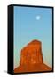 USA, Monument Valley, Rock and Full Moon-Catharina Lux-Framed Stretched Canvas