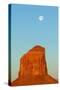 USA, Monument Valley, Rock and Full Moon-Catharina Lux-Stretched Canvas