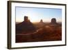 USA, Monument Valley, Sunrise, Sunrays-Catharina Lux-Framed Photographic Print