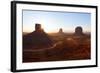 USA, Monument Valley, Sunrise, Sunrays-Catharina Lux-Framed Photographic Print