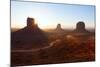 USA, Monument Valley, Sunrise, Sunrays-Catharina Lux-Mounted Photographic Print