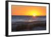 USA, MS, Bay St Louis. Sun Sets Gulf of Mexico. Beach Grasses-Trish Drury-Framed Photographic Print