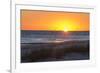 USA, MS, Bay St Louis. Sun Sets Gulf of Mexico. Beach Grasses-Trish Drury-Framed Photographic Print