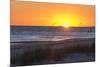 USA, MS, Bay St Louis. Sun Sets Gulf of Mexico. Beach Grasses-Trish Drury-Mounted Photographic Print