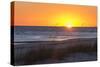 USA, MS, Bay St Louis. Sun Sets Gulf of Mexico. Beach Grasses-Trish Drury-Stretched Canvas