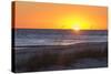 USA, MS, Bay St Louis. Sun Sets Gulf of Mexico. Beach Grasses-Trish Drury-Stretched Canvas