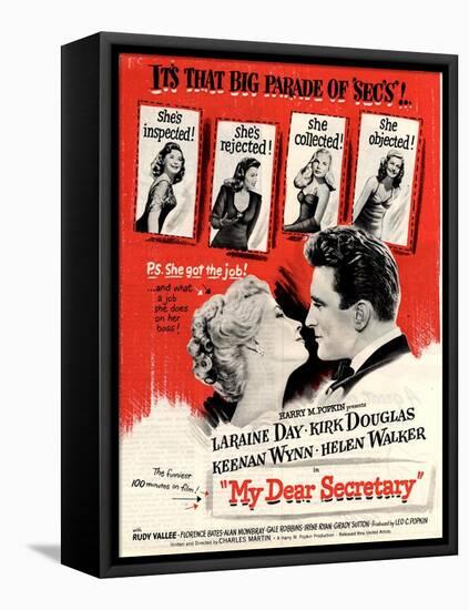 USA My Dear Secretary Film Poster, 1940s-null-Framed Stretched Canvas
