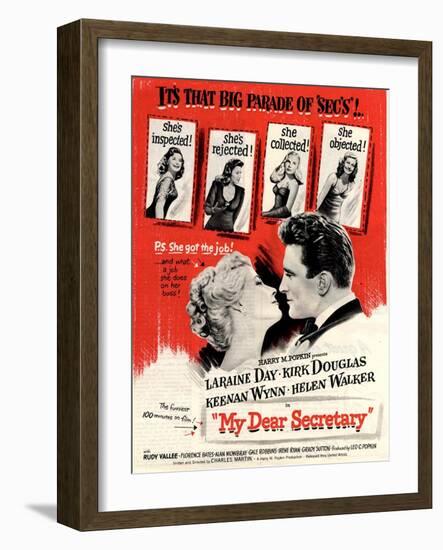 USA My Dear Secretary Film Poster, 1940s-null-Framed Giclee Print