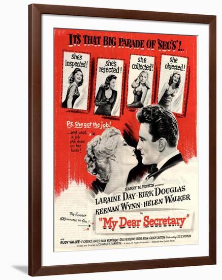 USA My Dear Secretary Film Poster, 1940s-null-Framed Giclee Print