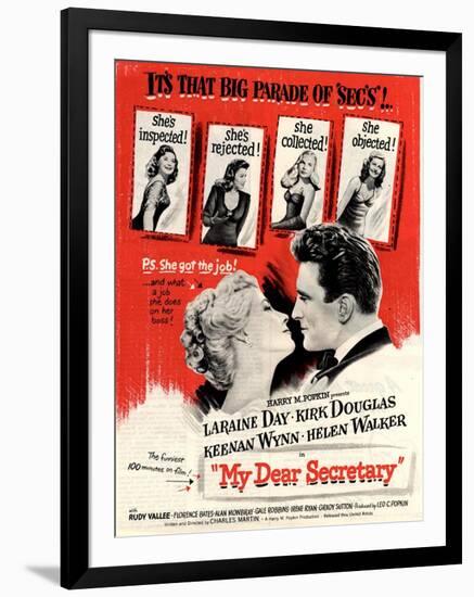 USA My Dear Secretary Film Poster, 1940s-null-Framed Giclee Print